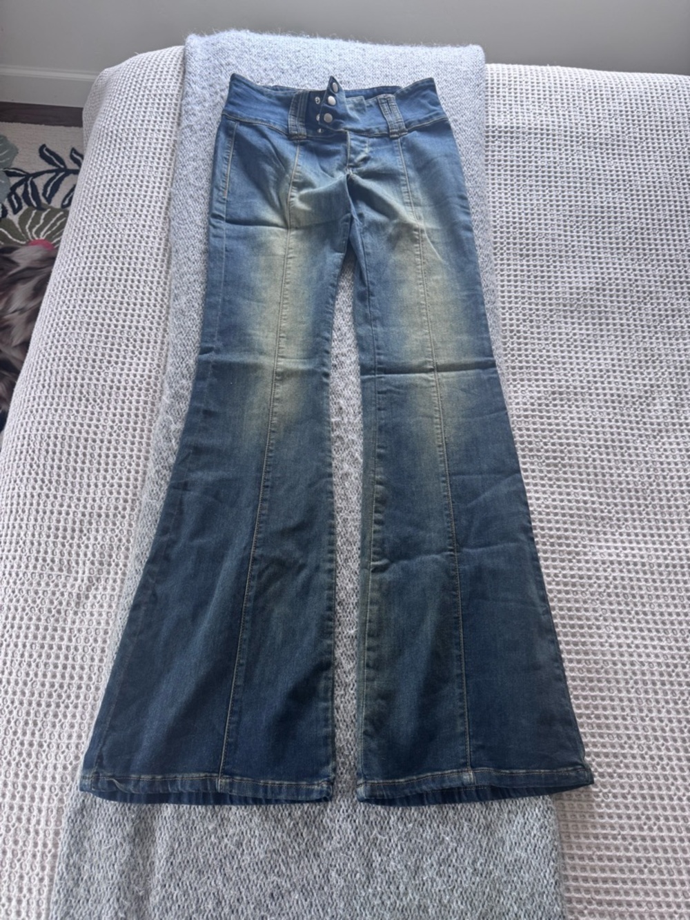 I.AM.GIA Women’s Blue Washed Flare Jeans